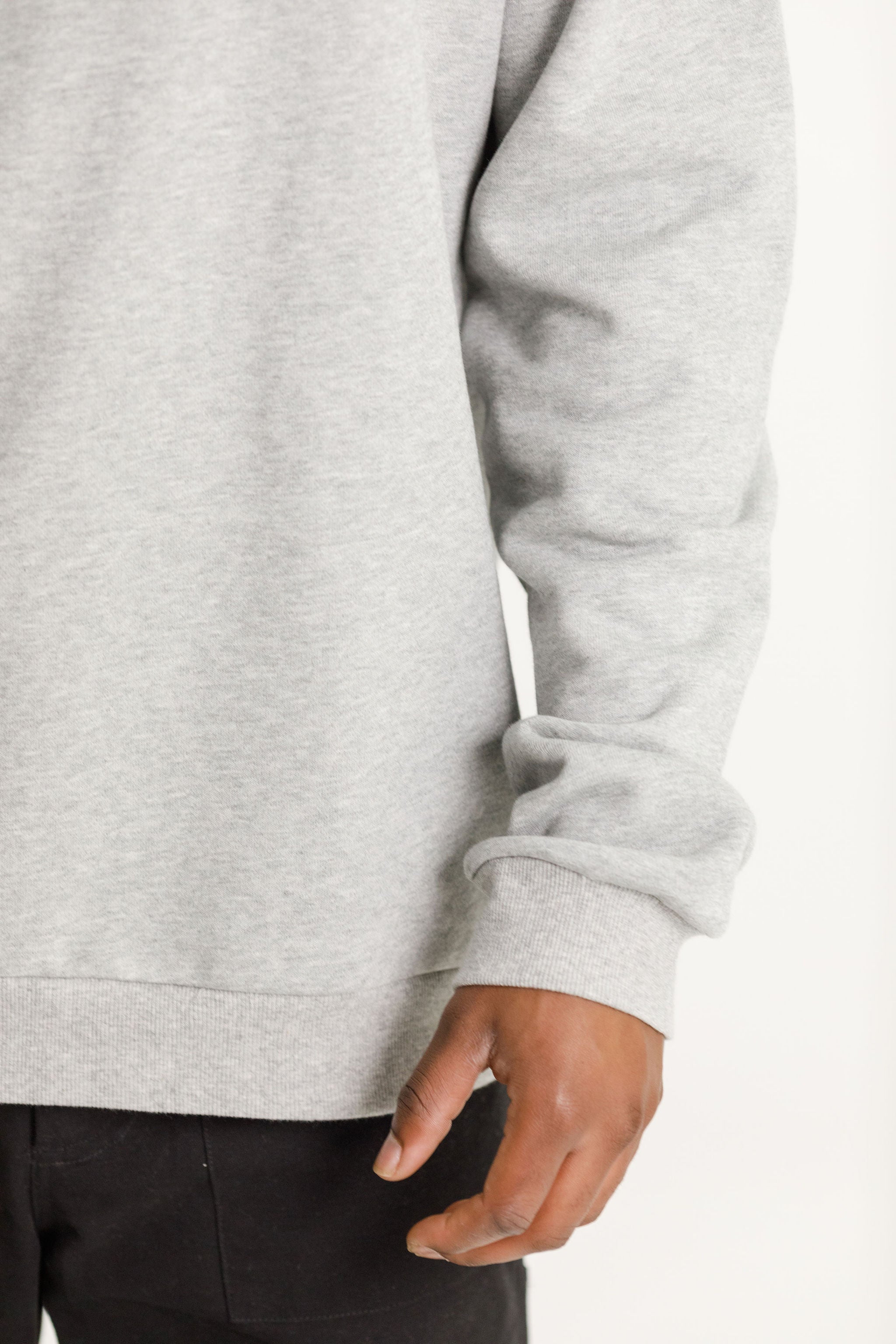 Title Crew - Grey with Blue Thing Embroidery