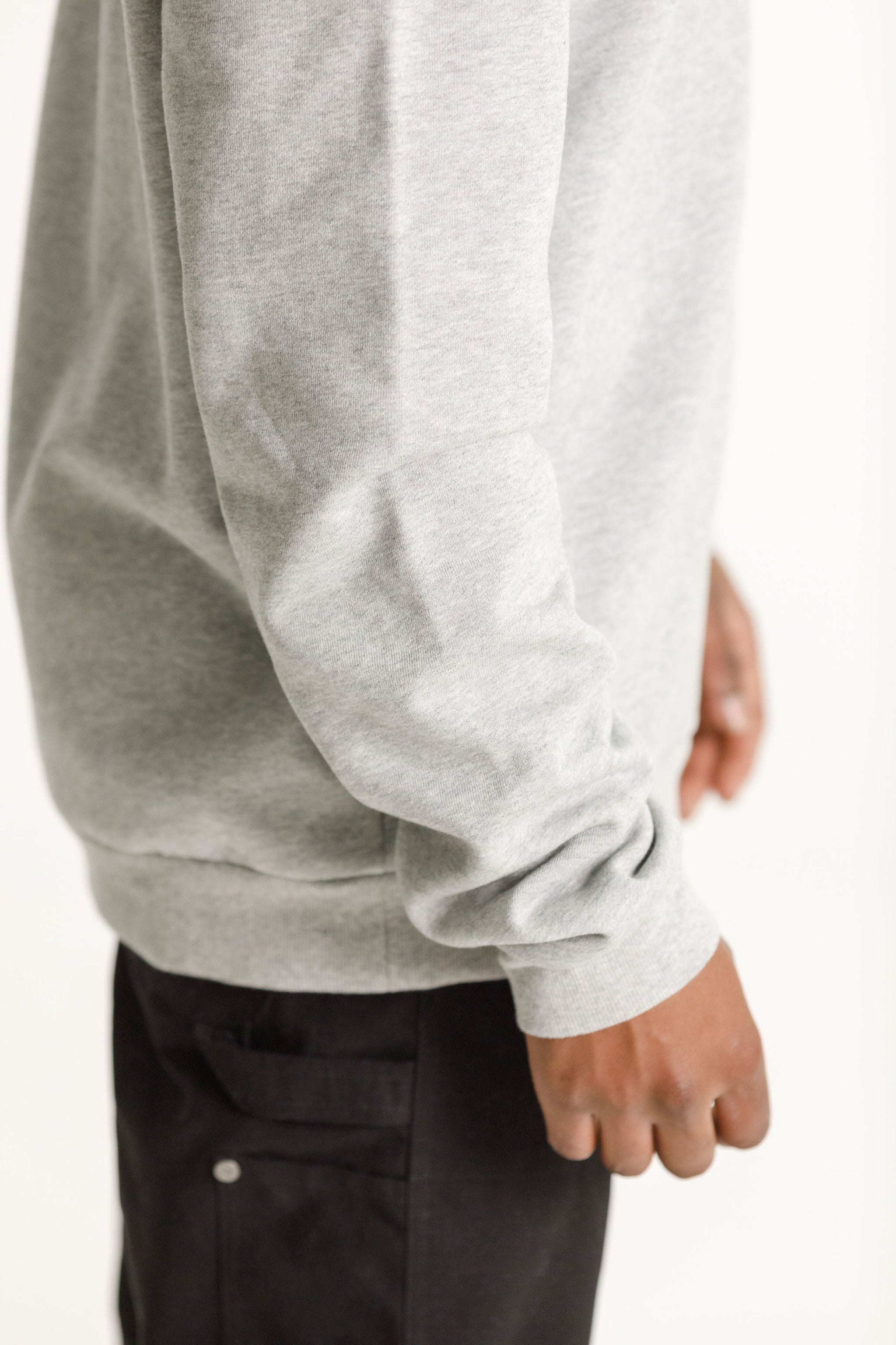 Title Crew - Grey with Blue Thing Embroidery