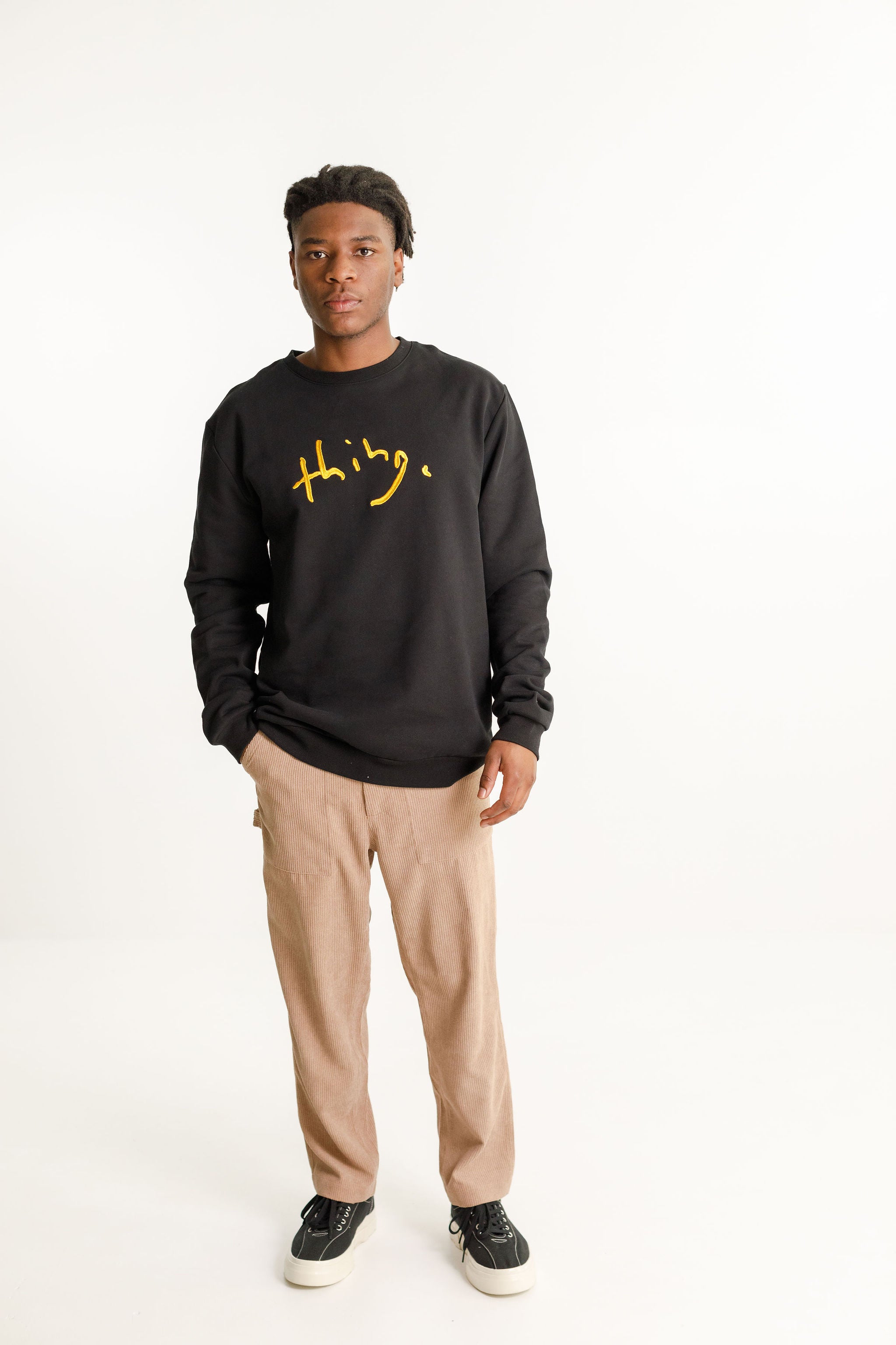 Title Crew - Sale - Black with Gold Thing Embroidery