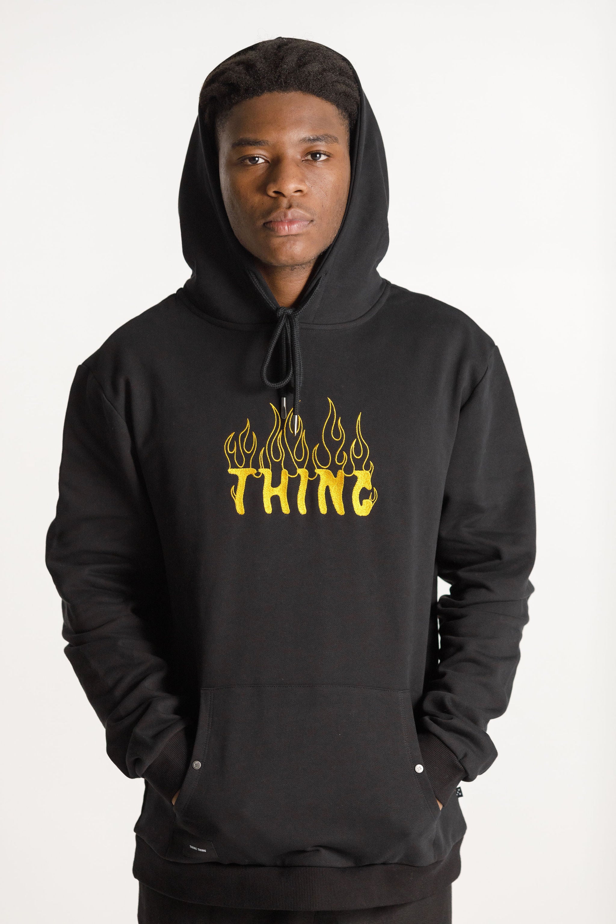 Title Hood - Black with Pyro Embroidery