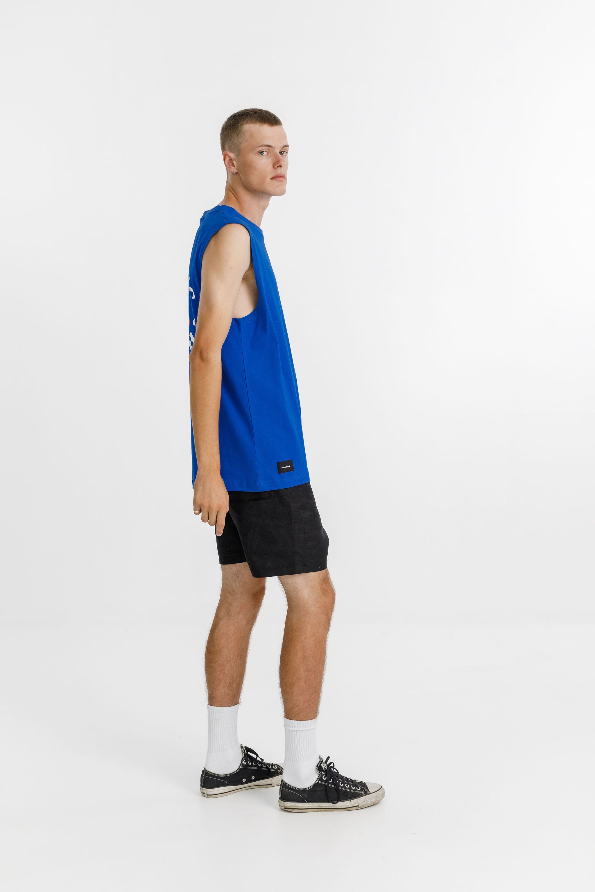 Turf Tank - Royal With Flora Print