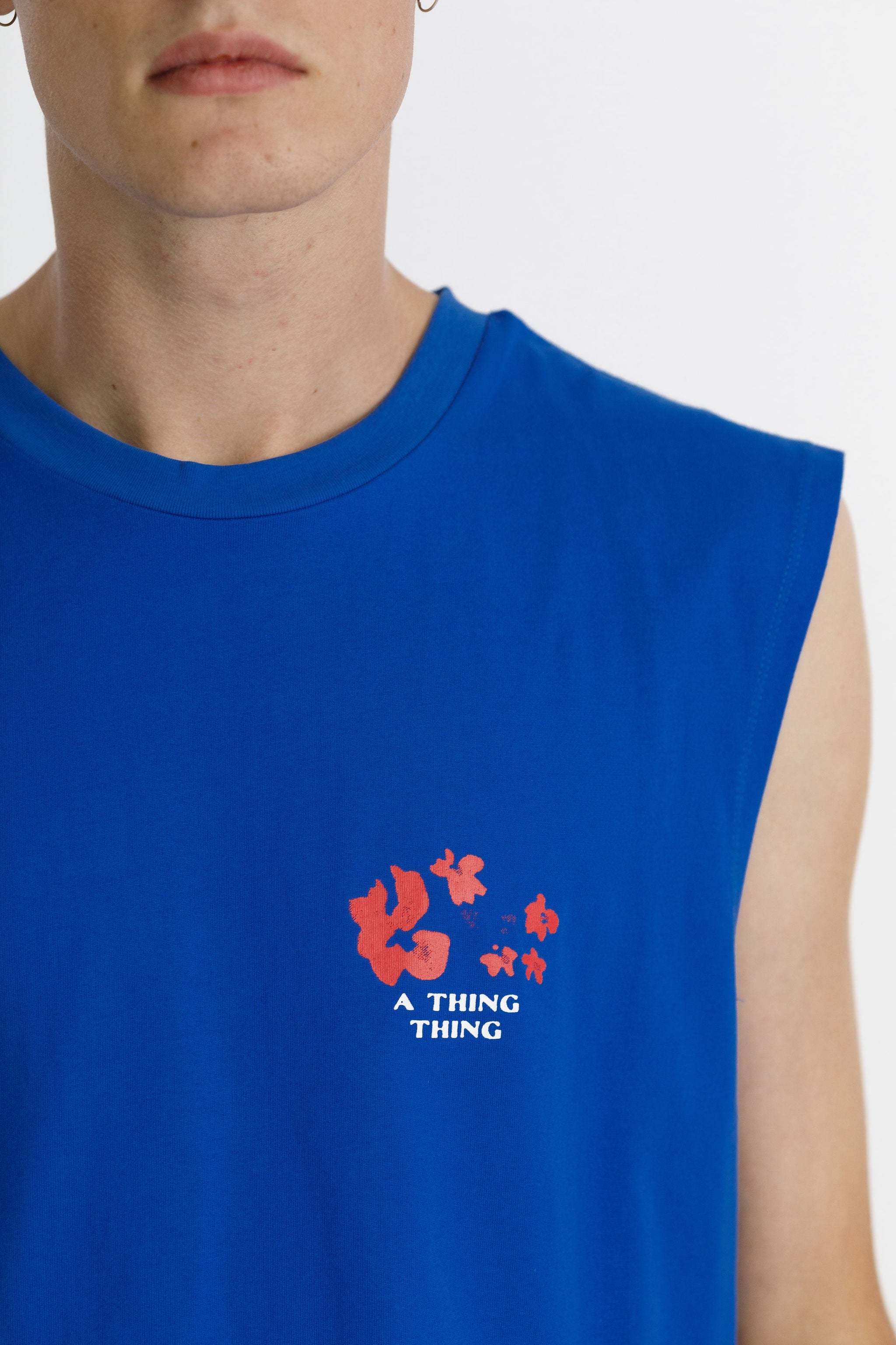 Turf Tank - Royal With Flora Print