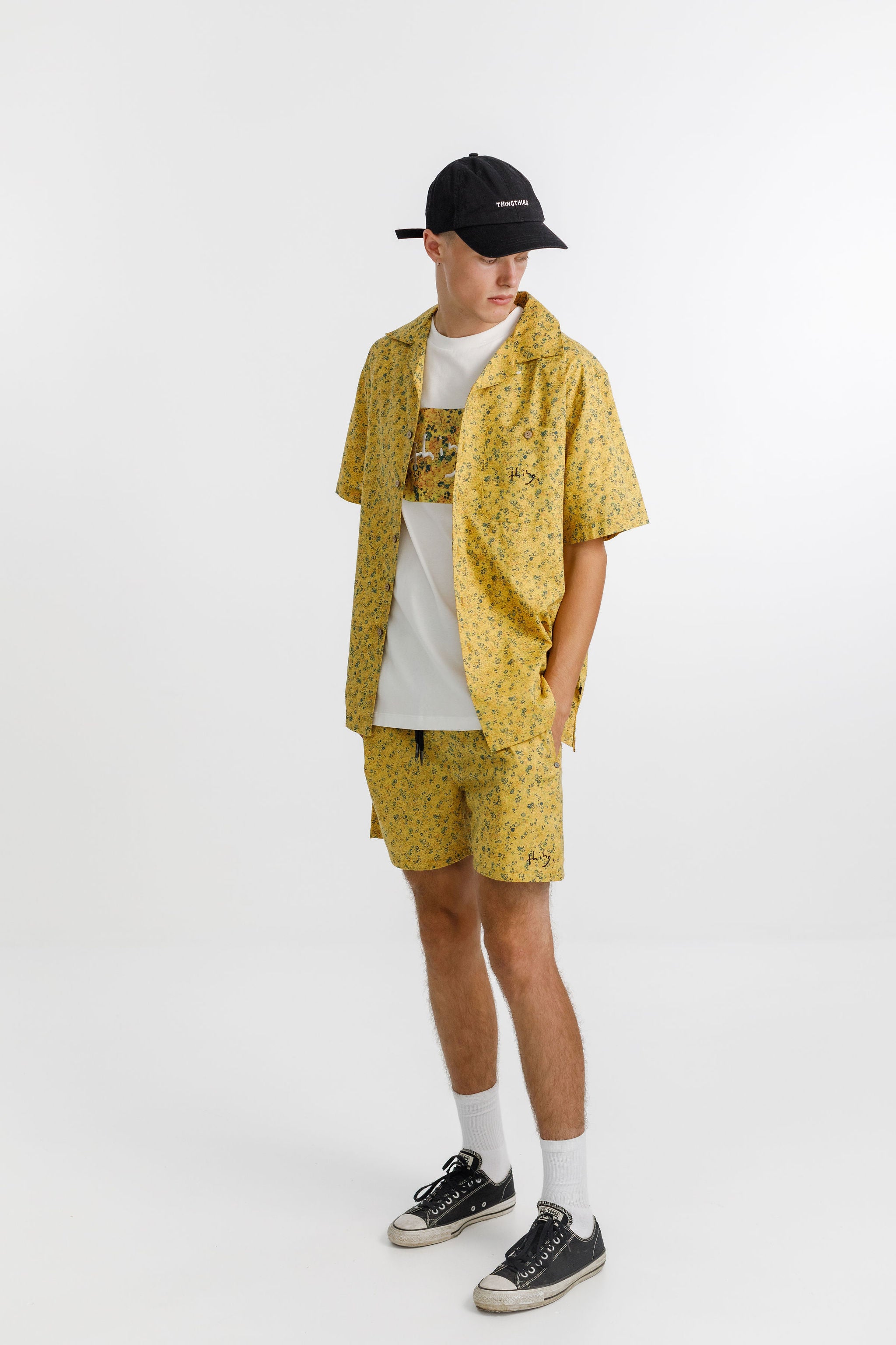 Trope Shirt - Mustard with Chest Embroidery
