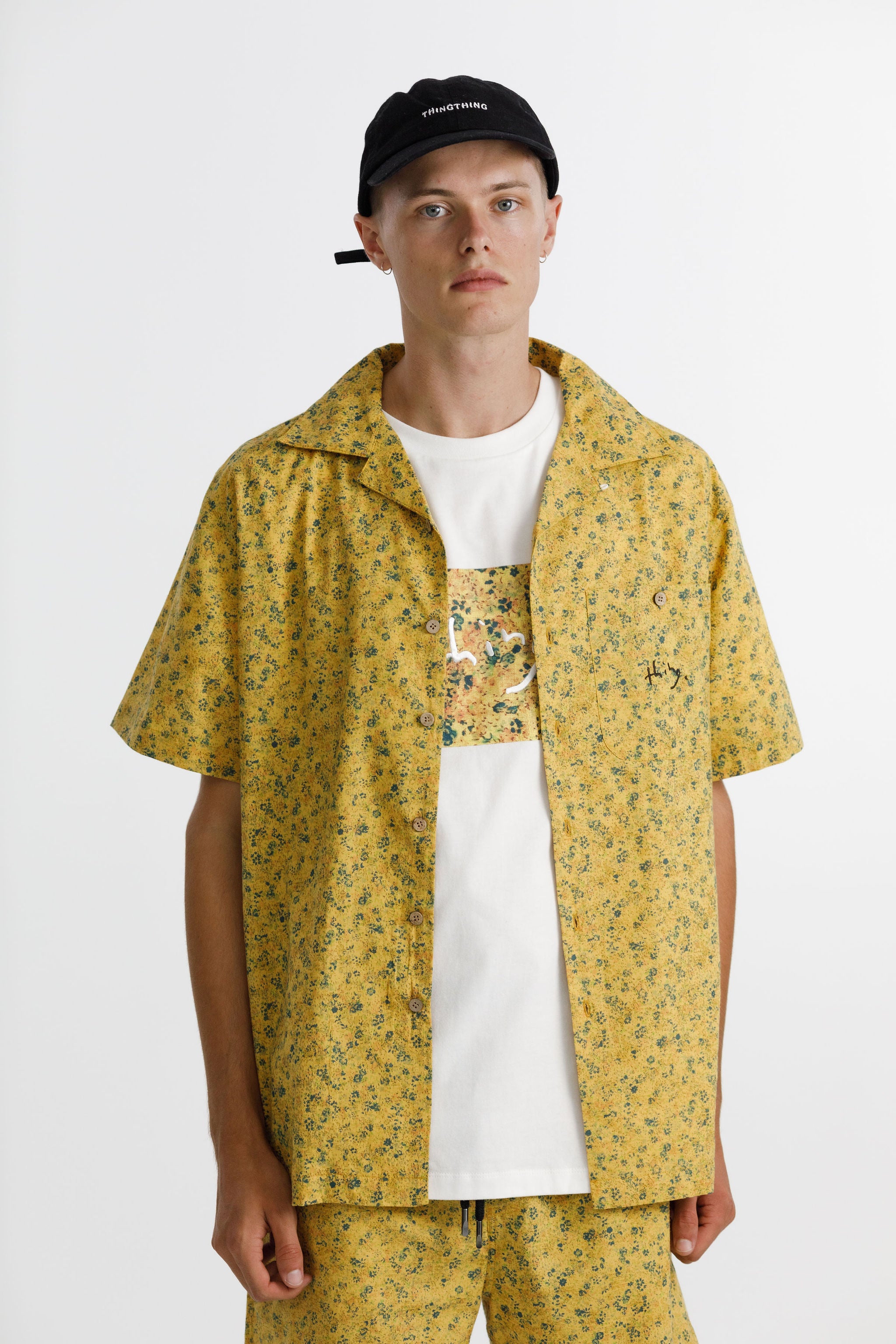 Trope Shirt - Mustard with Chest Embroidery