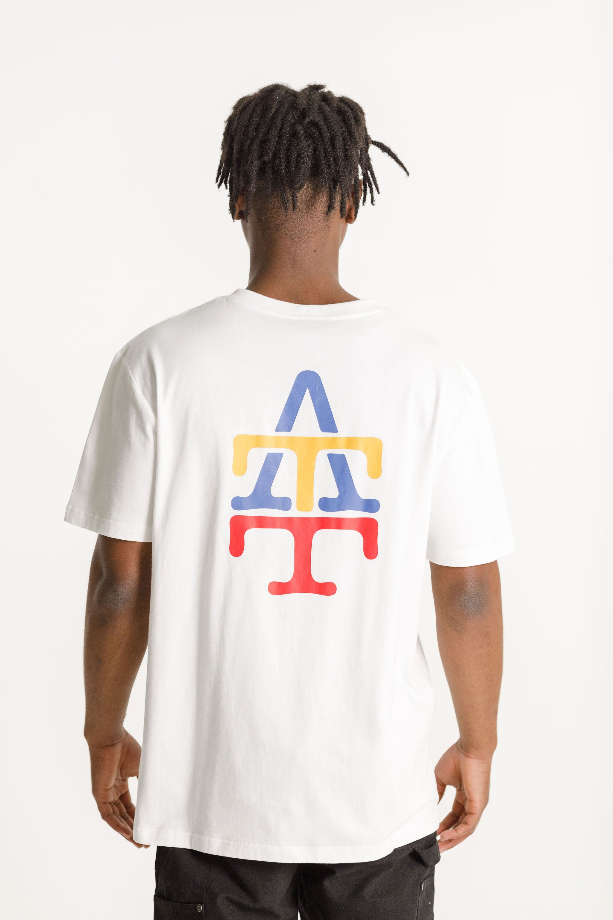 SS Tee - White with ATT College Print