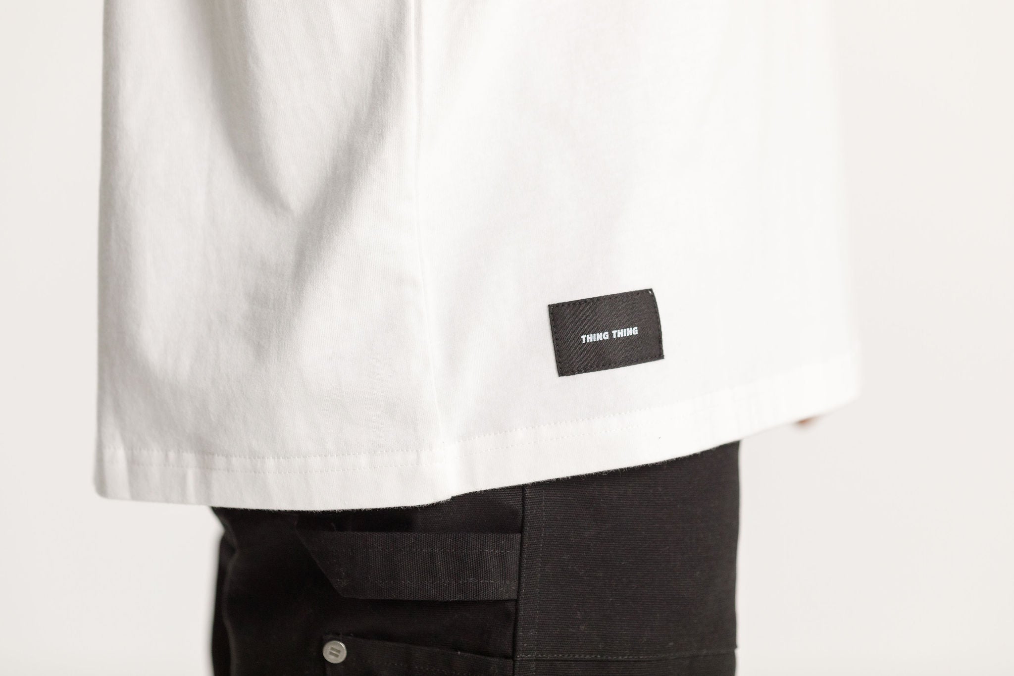 SS Tee - White with ATT College Print