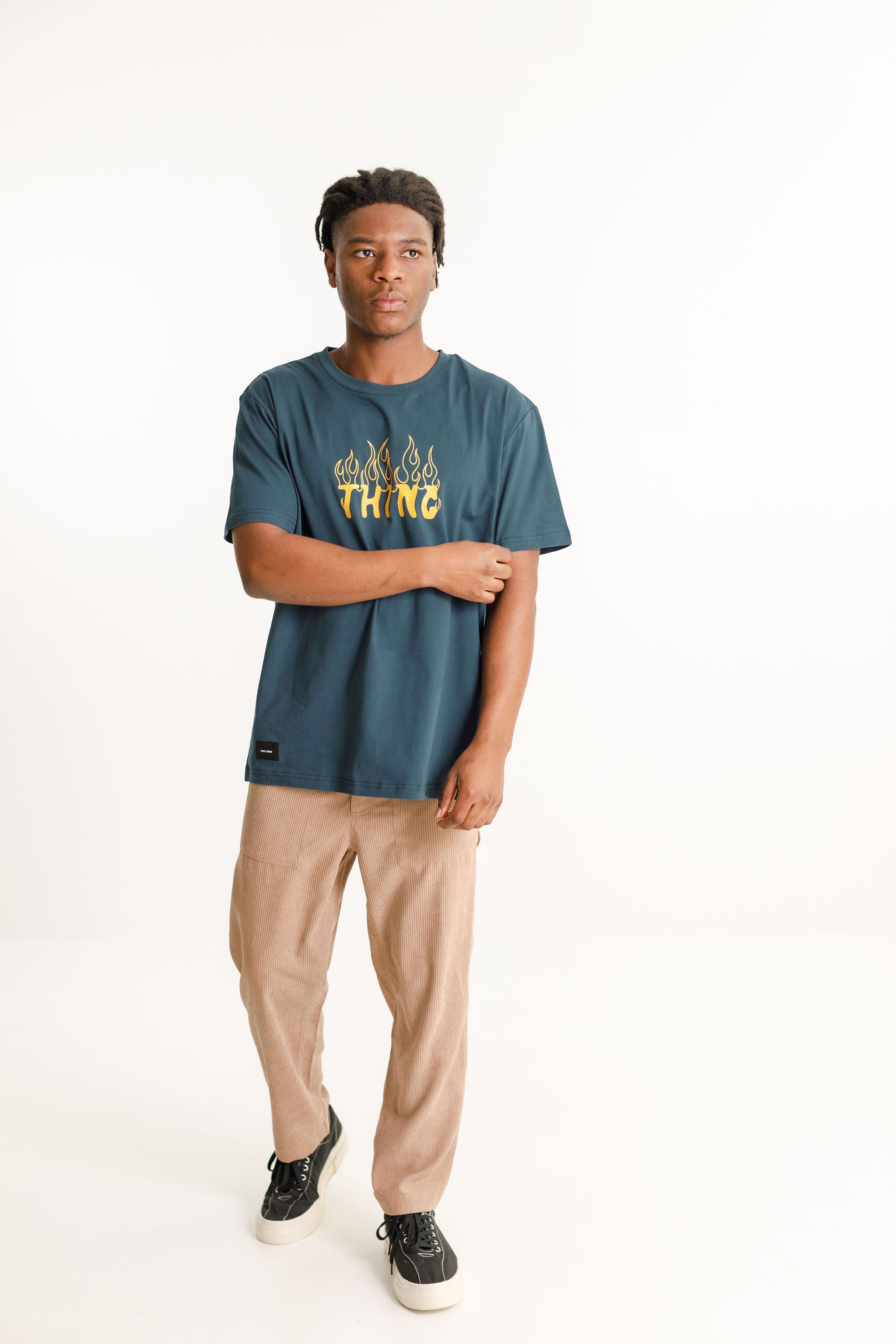 SS Tee - Sale - French Navy with Pyro Print