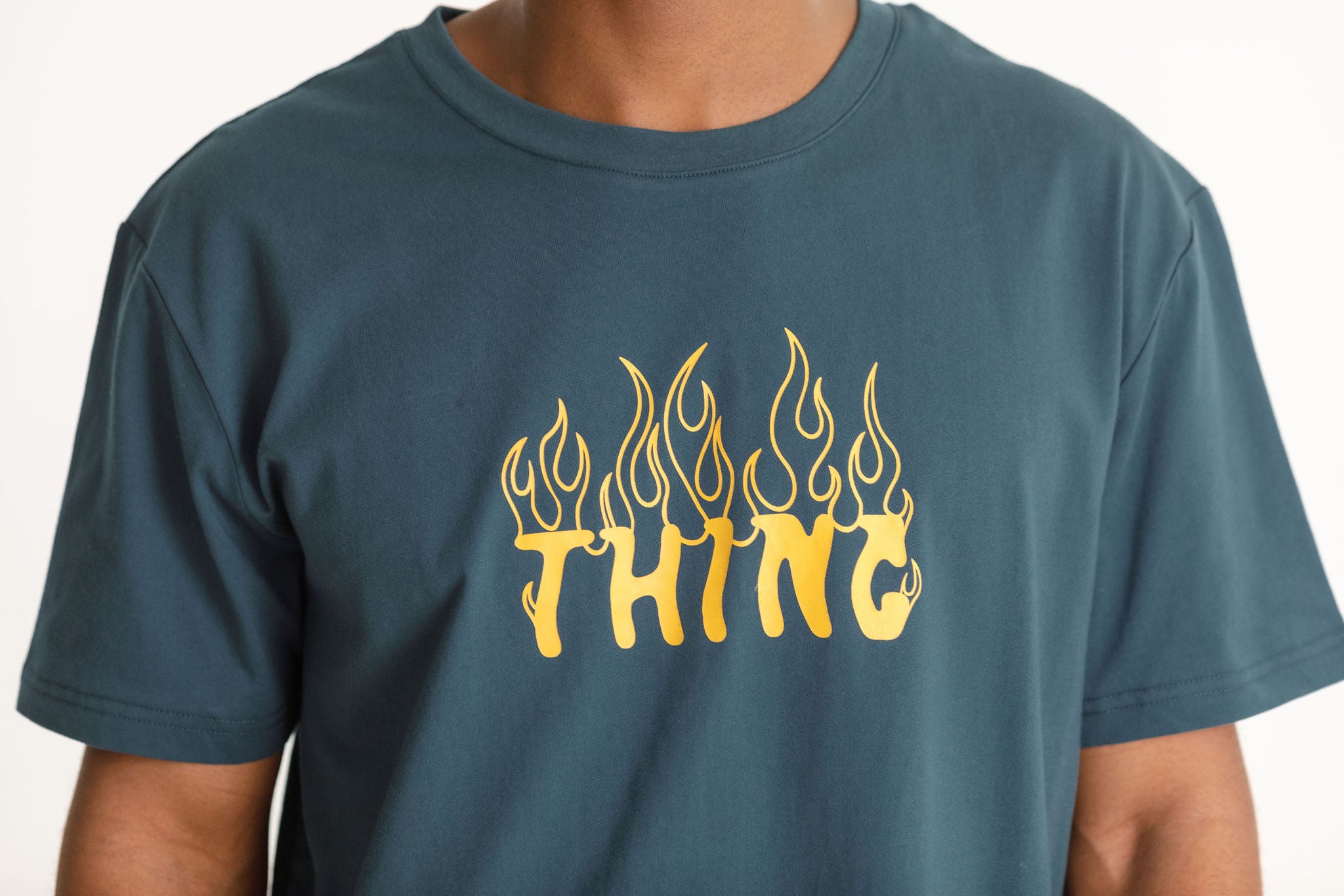 SS Tee - French Navy with Pyro Print