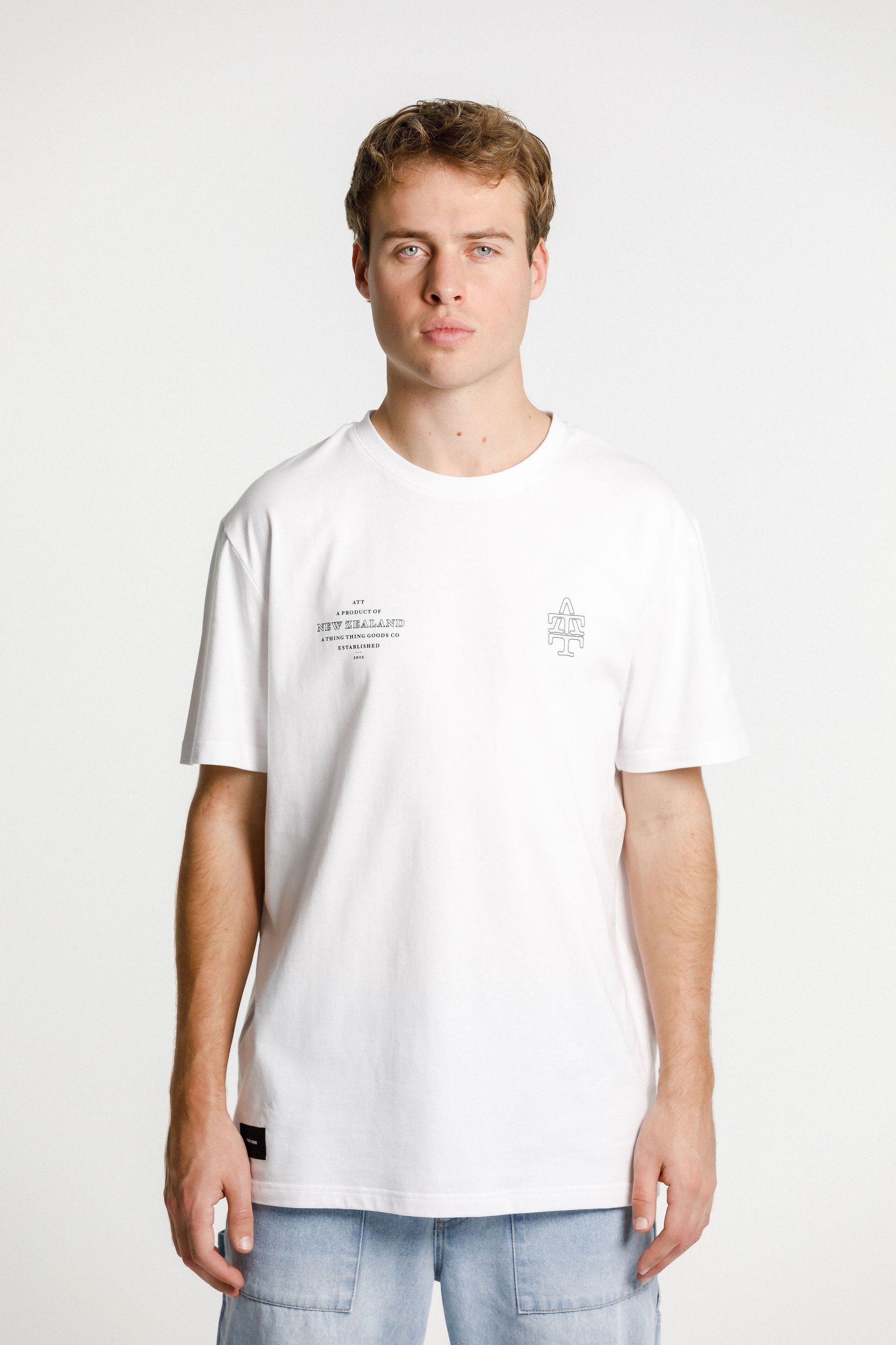 SS Tee - White with Map Print