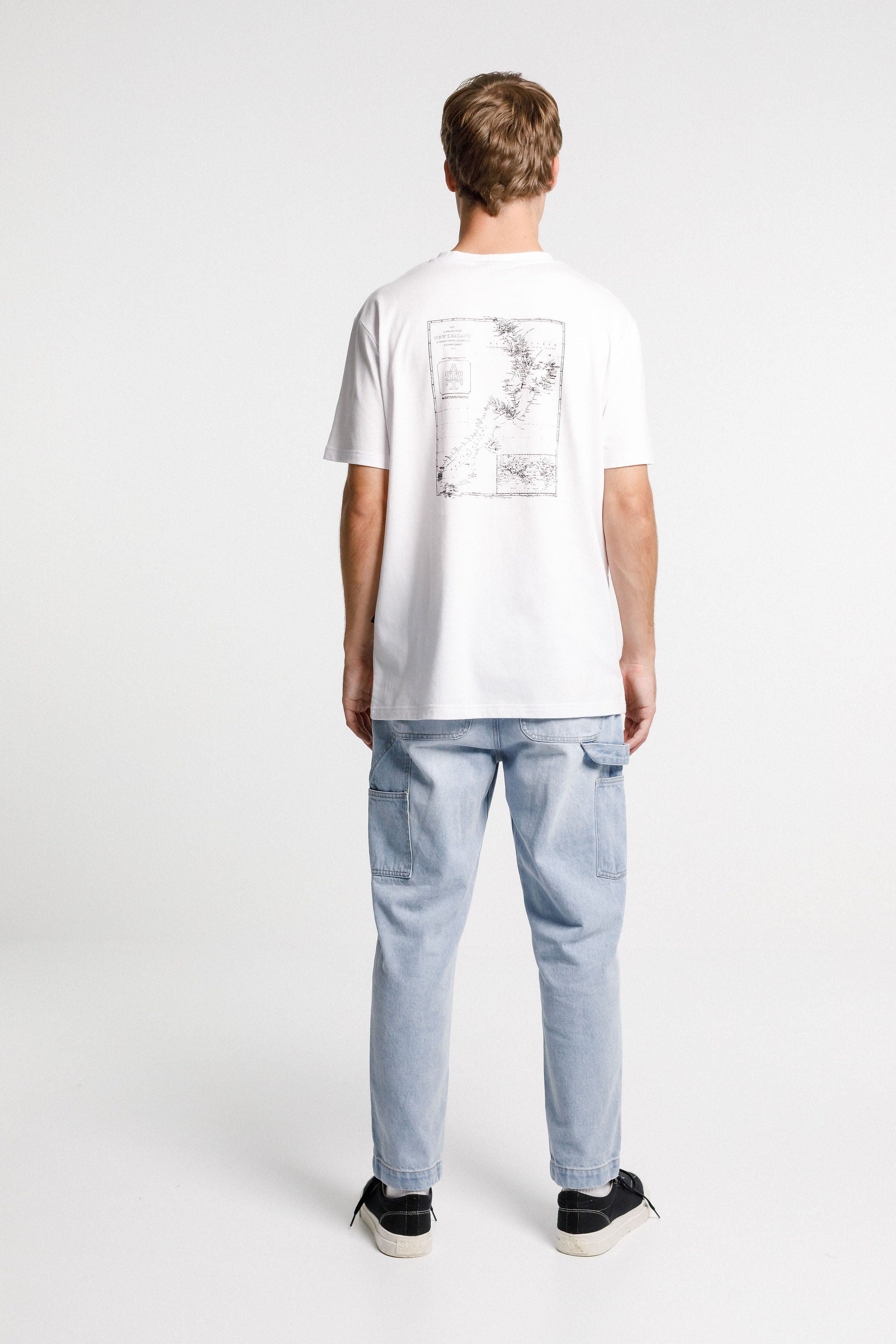 SS Tee - Sale - White with Map Print
