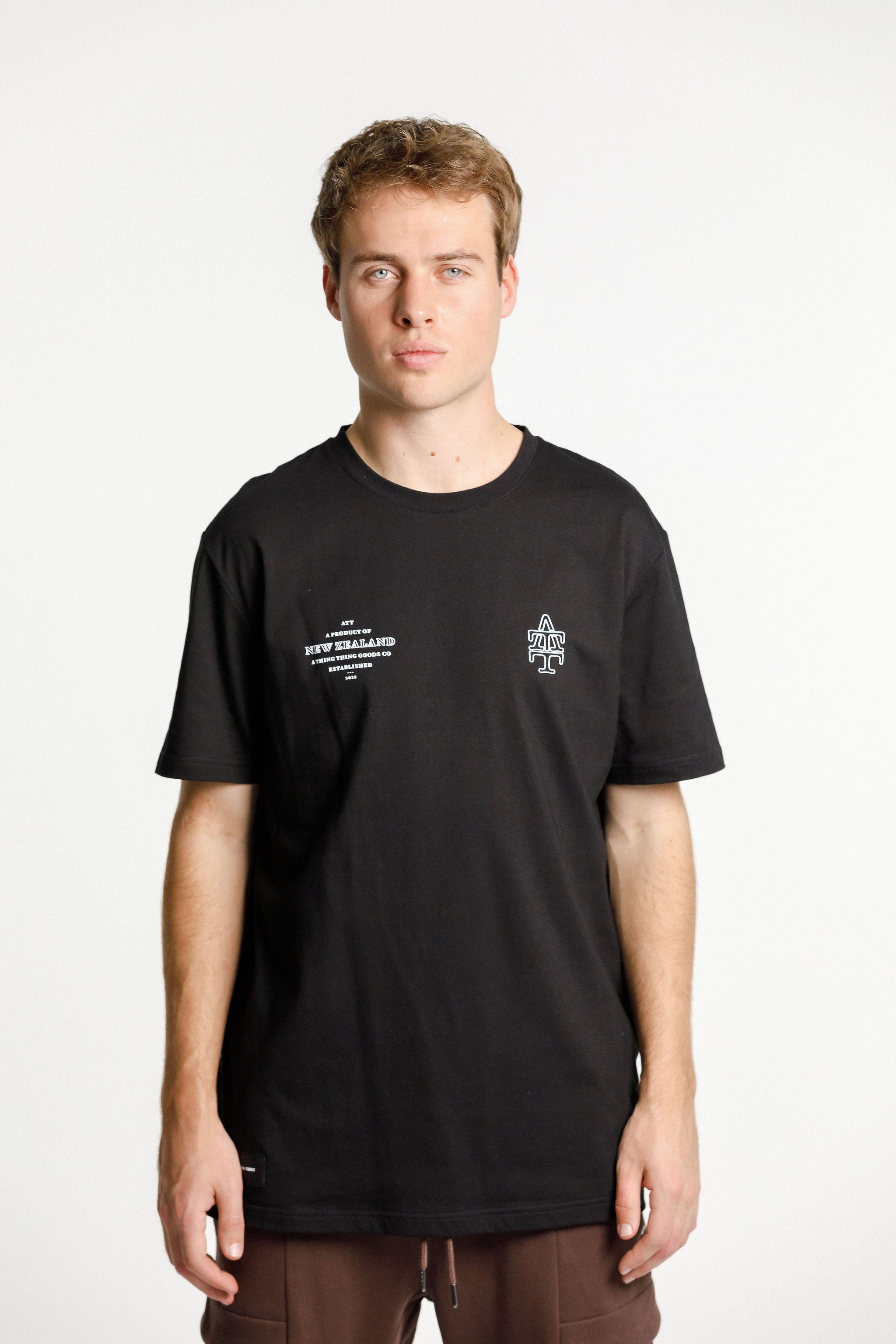 SS Tee - Sale - Black with Map Print