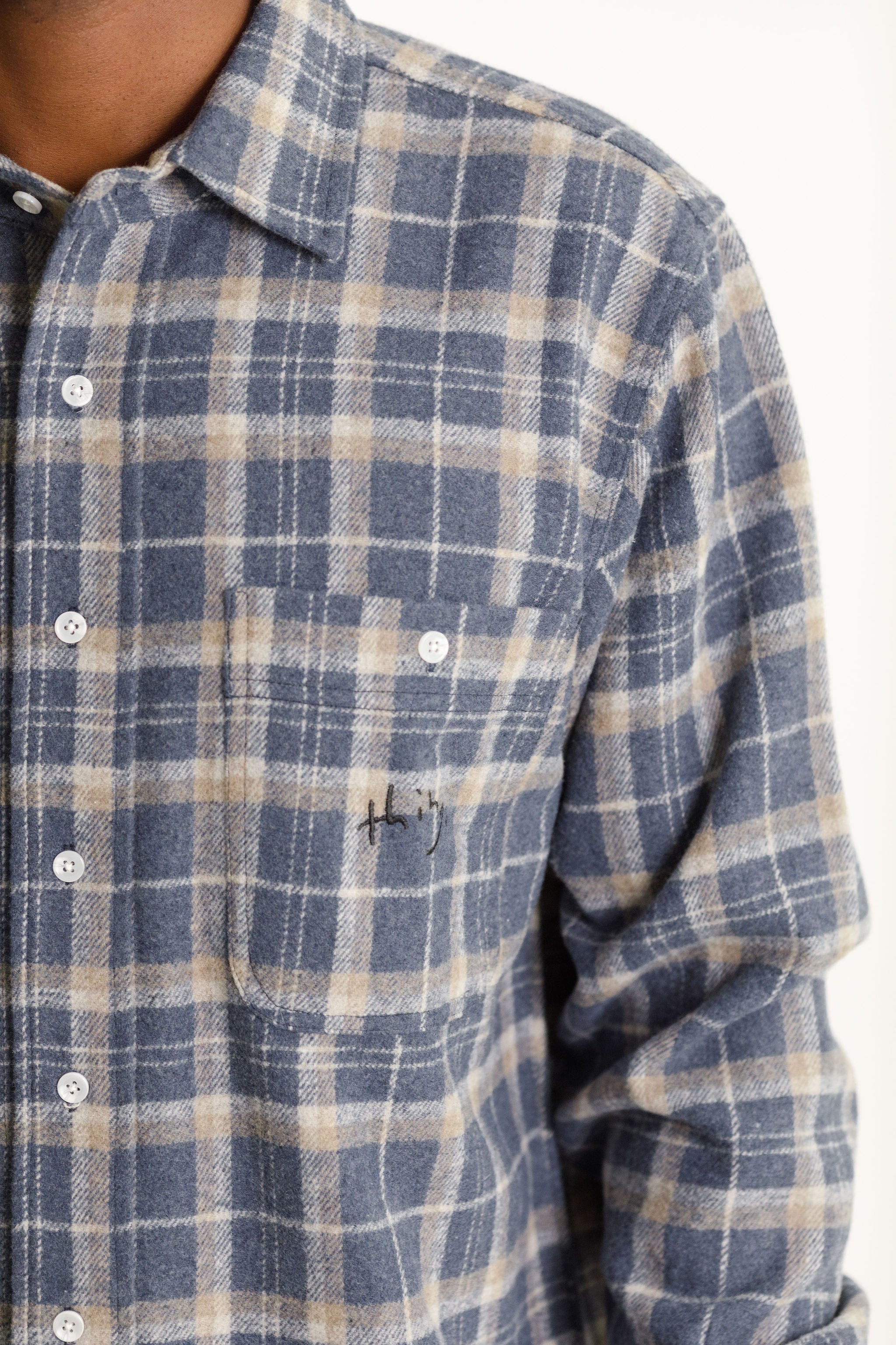 Buscemi Shirt  - Powder Blue Check