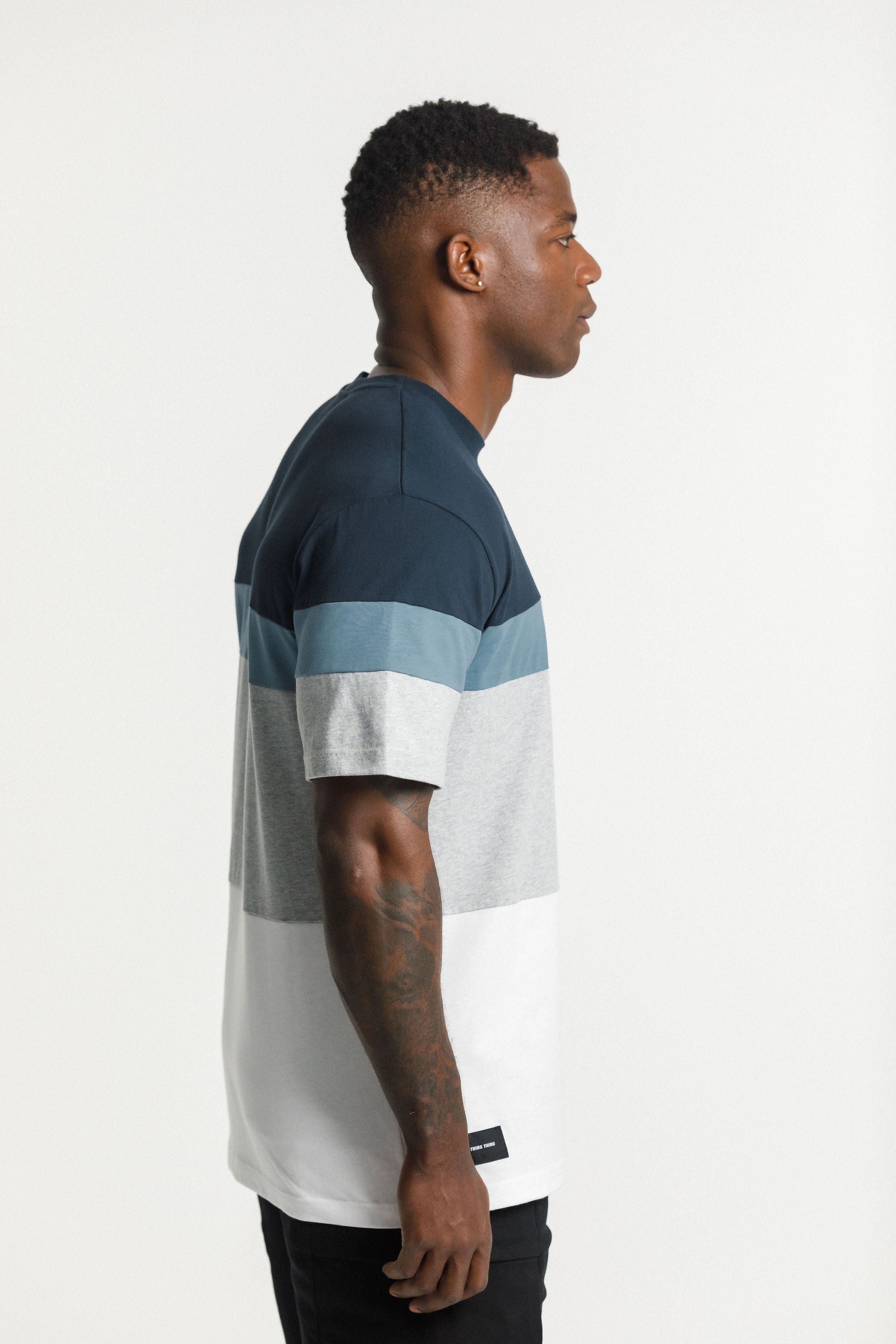 Panel Tee - Navy