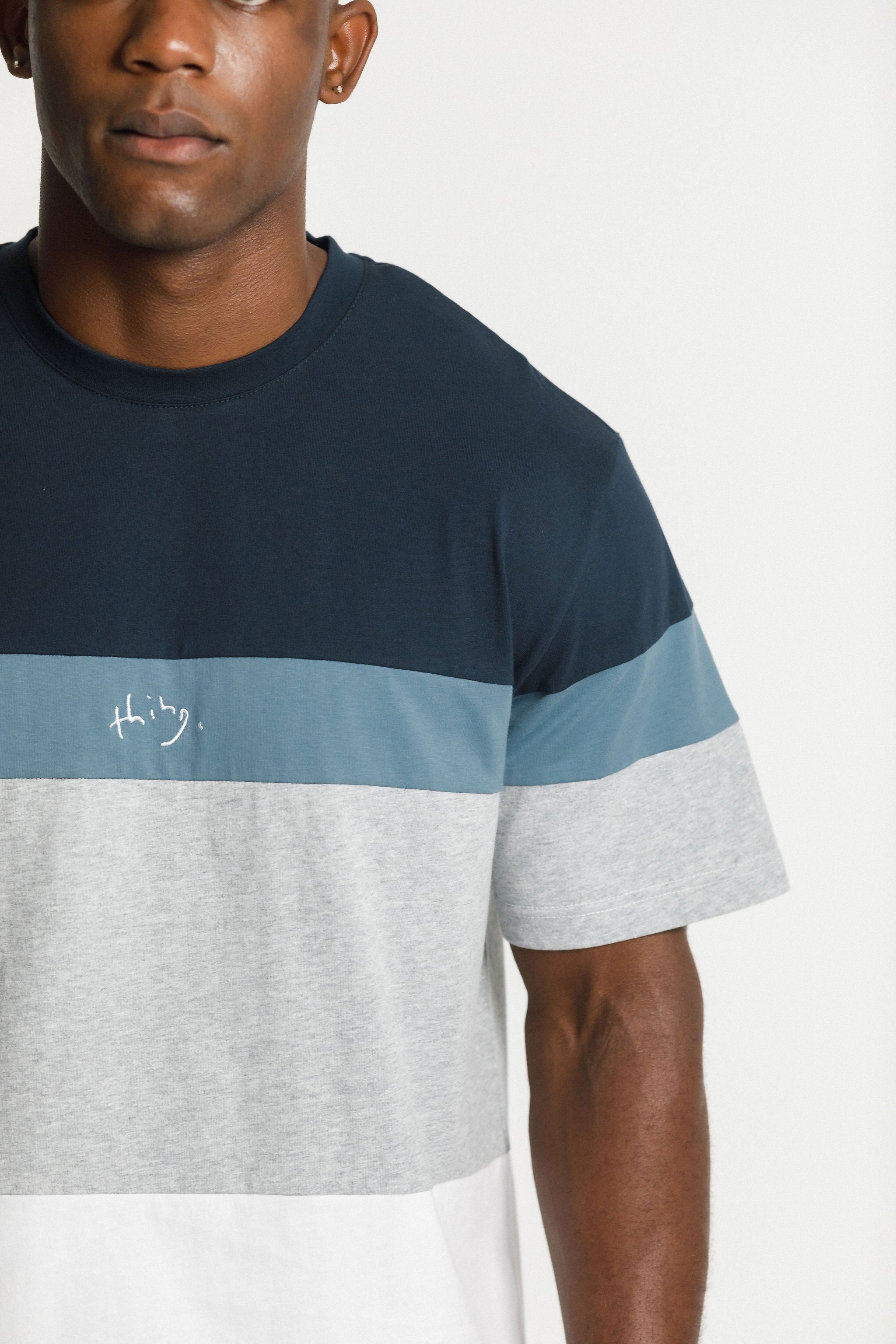 Panel Tee - Navy