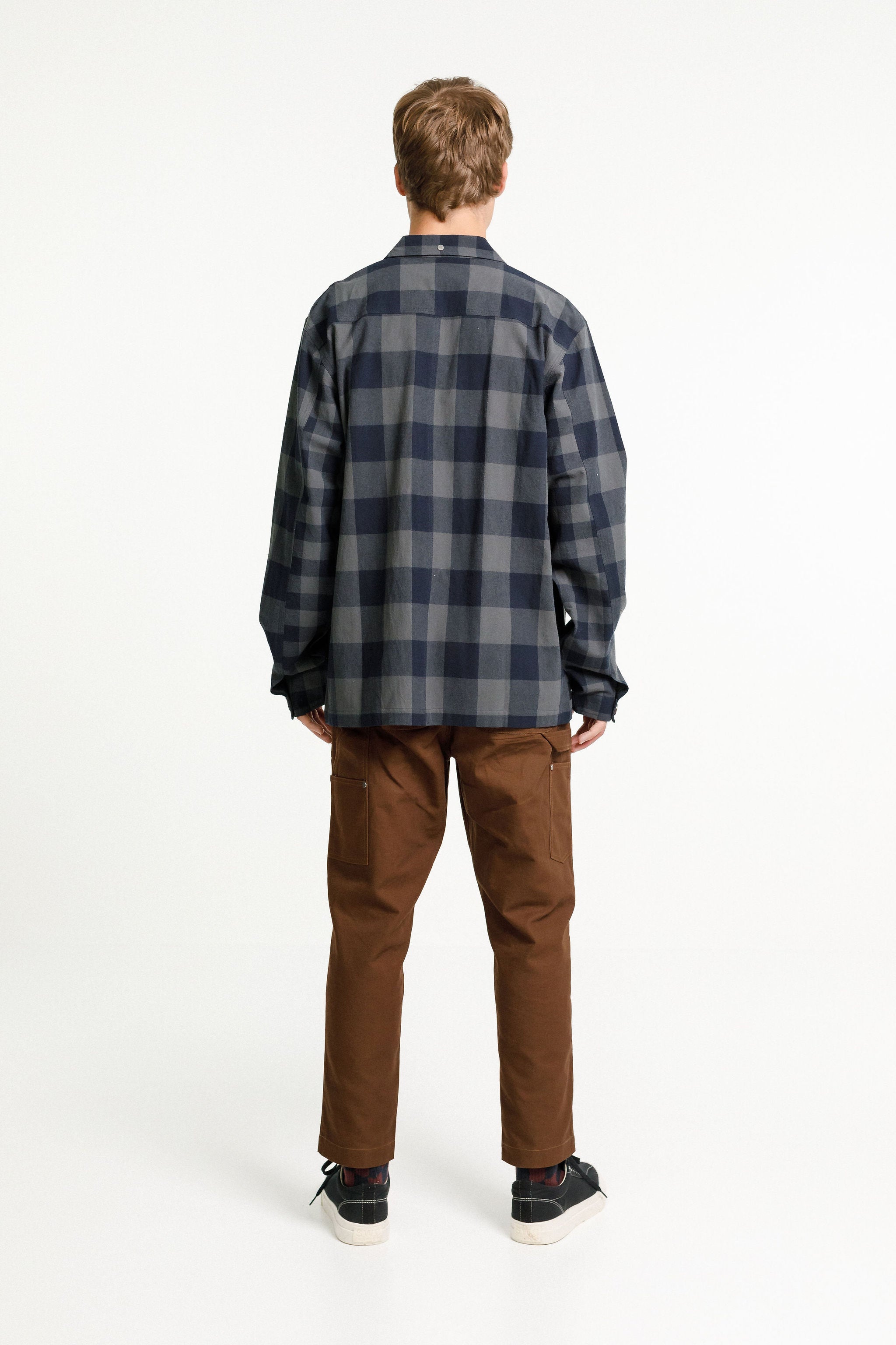 Zip Lomax Overshirt - Charcoal Check