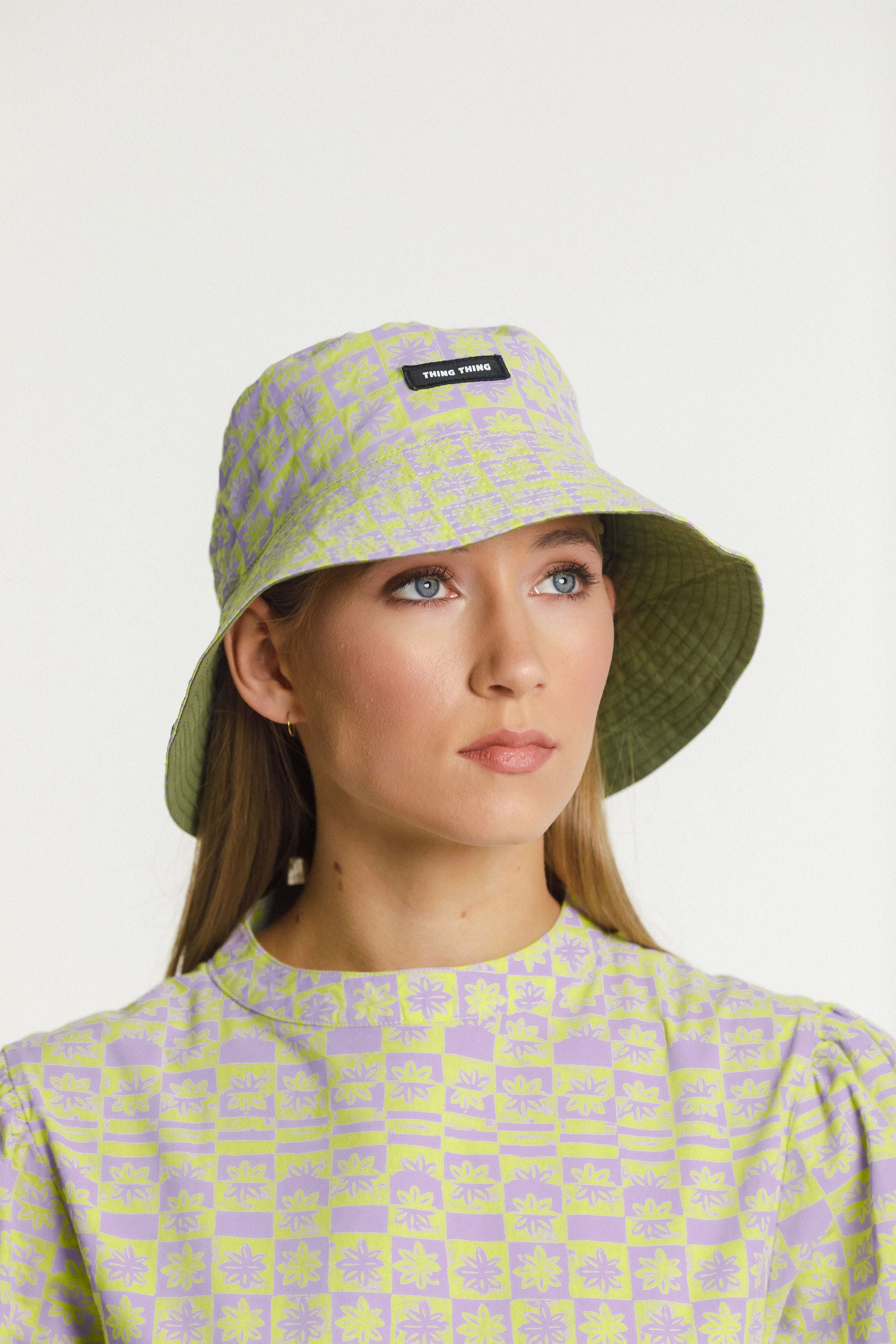 Reversible Bucket Hat -  Ivy/Checks