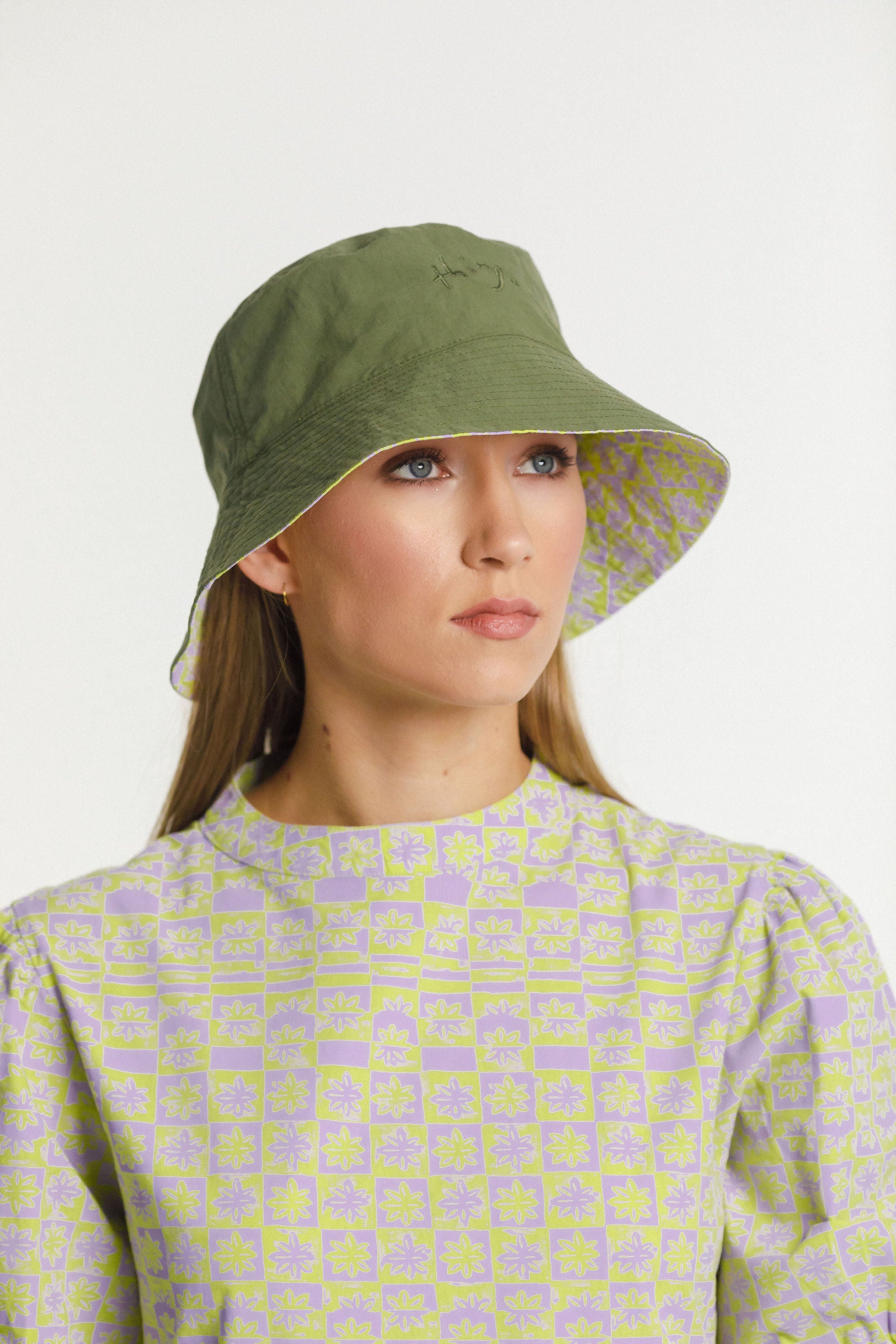 Reversible Bucket Hat -  Ivy/Checks