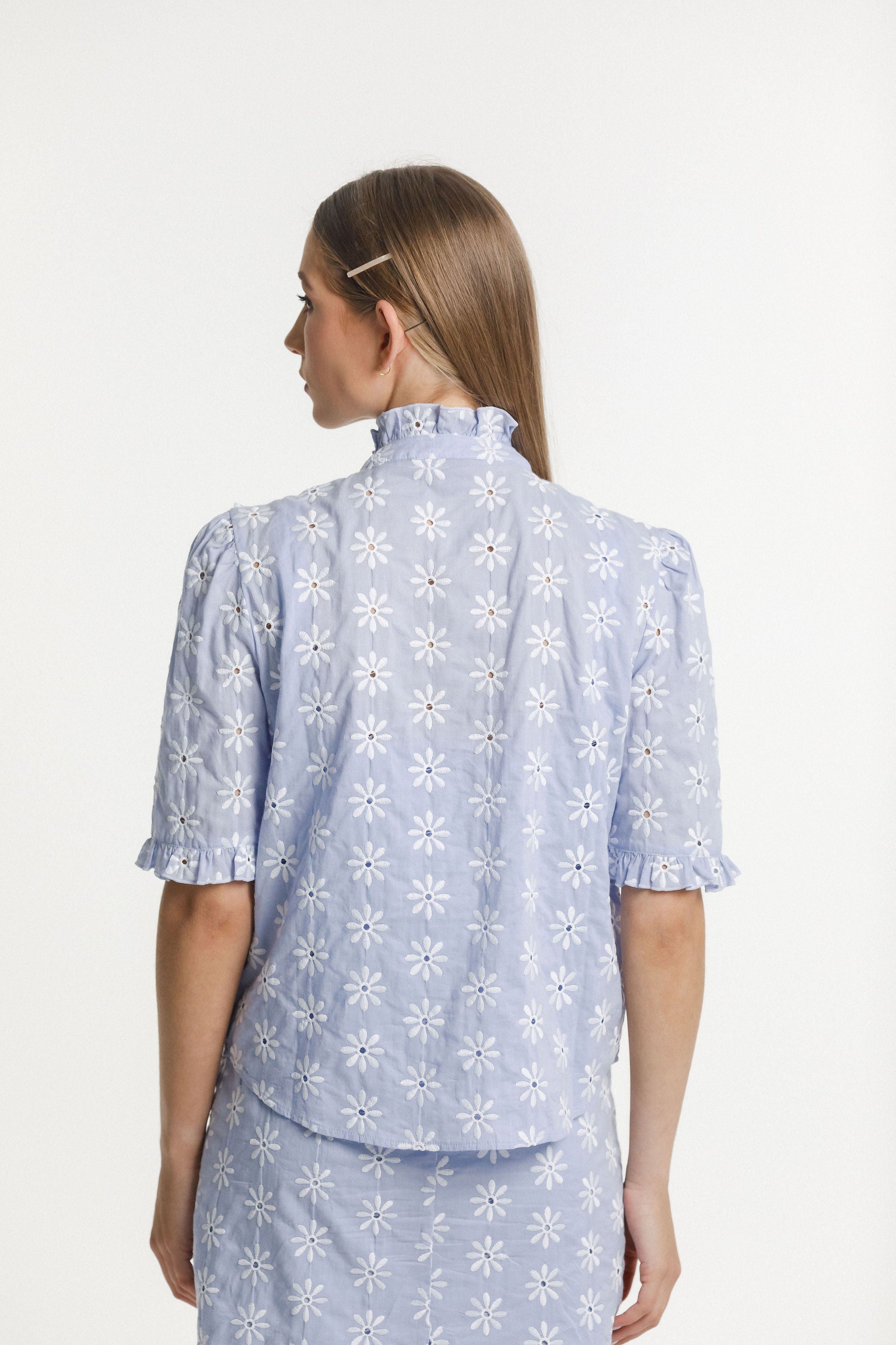 Brooklyn Top - Sky Blue Daisy
