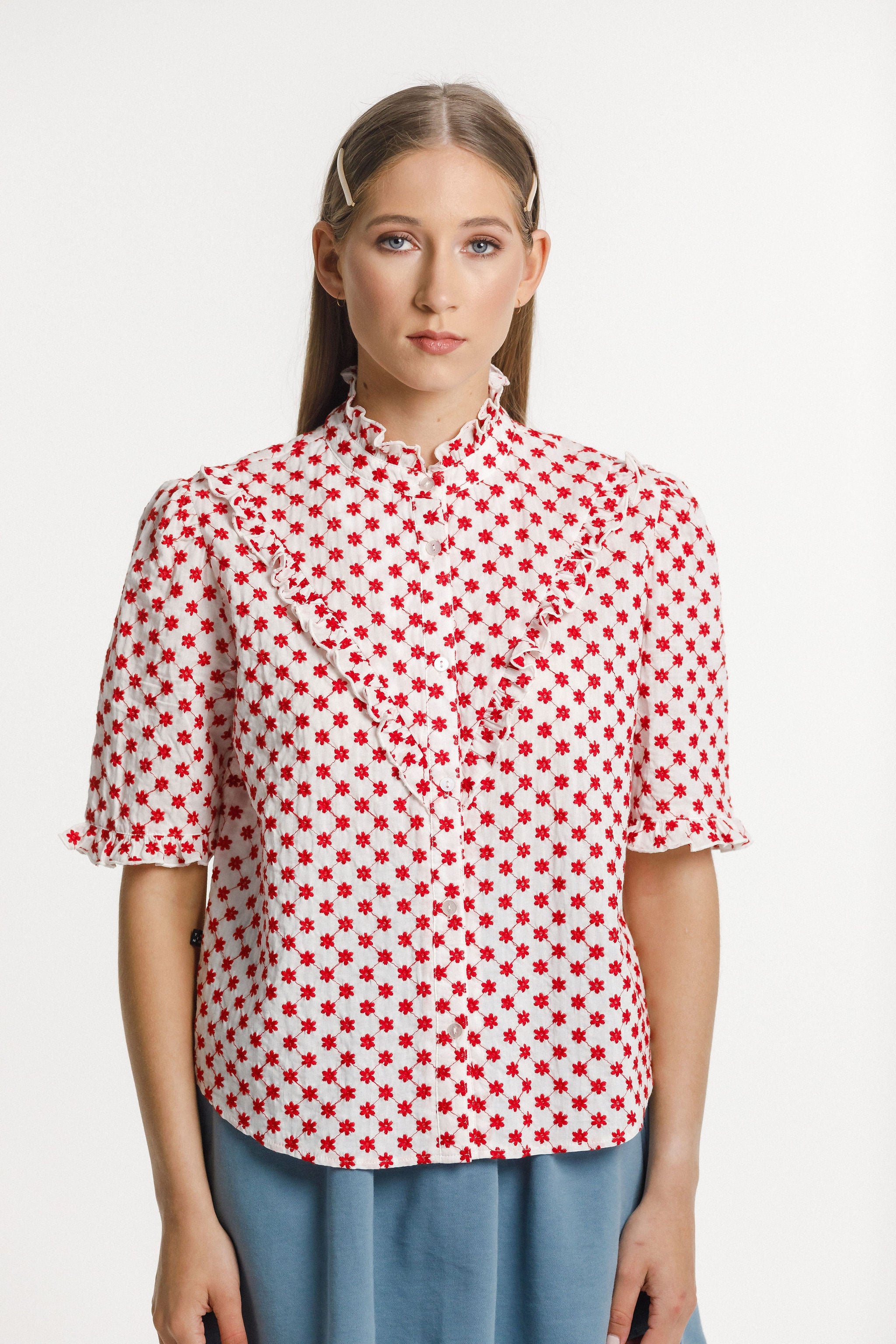 Brooklyn Top - Red Garden