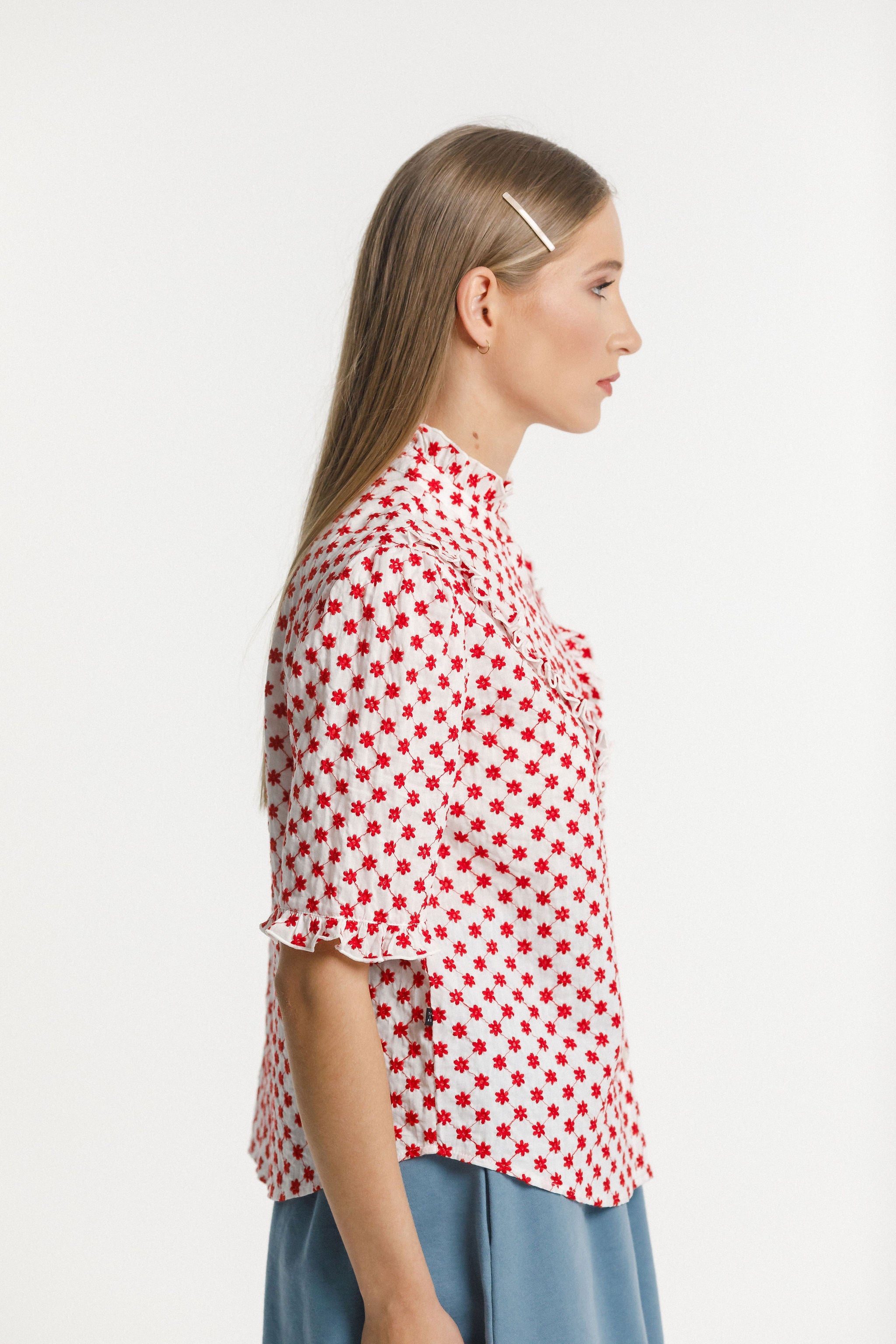 Brooklyn Top - Red Garden