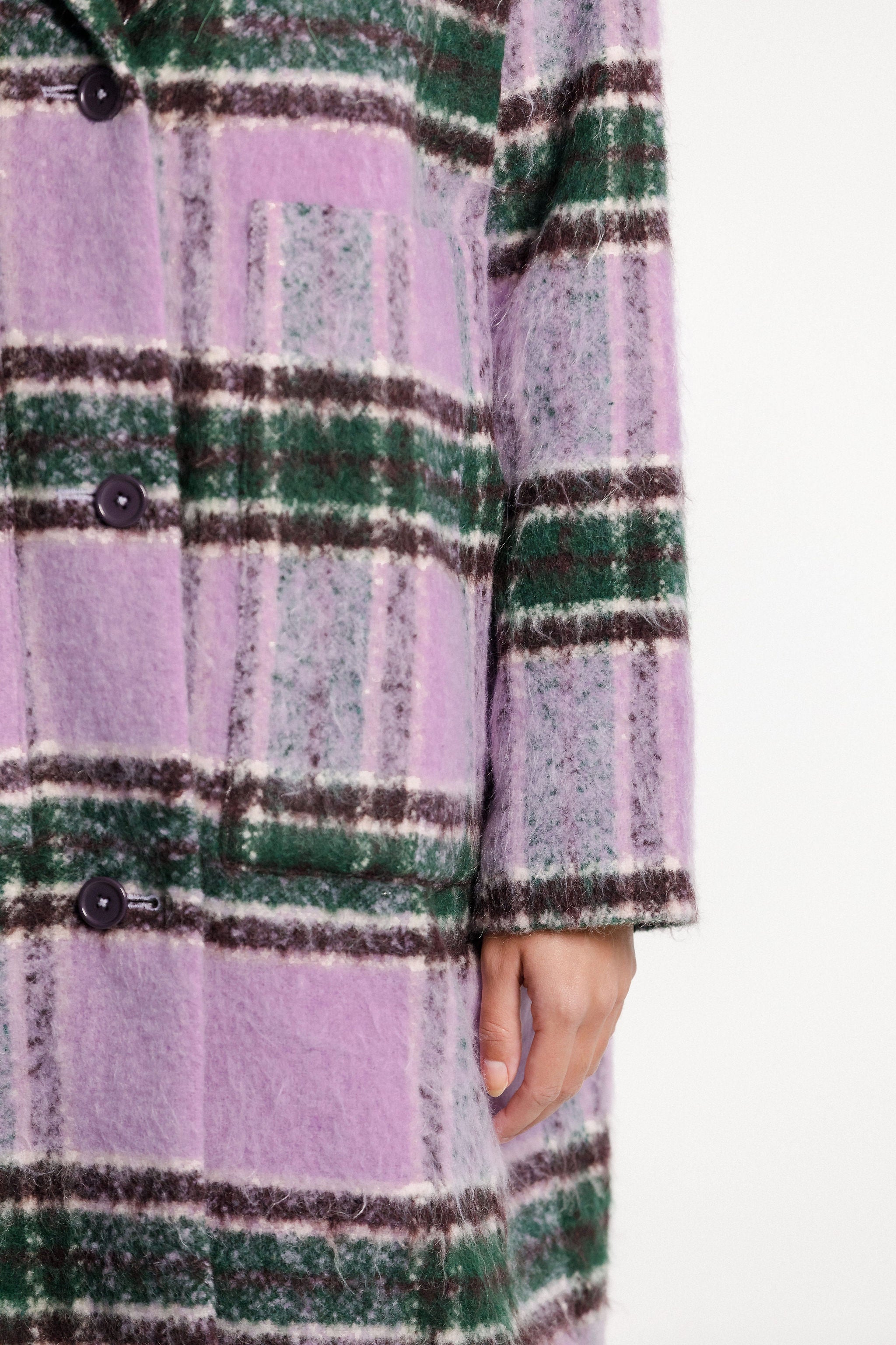 Quinn Coat - Lavendar Plaid