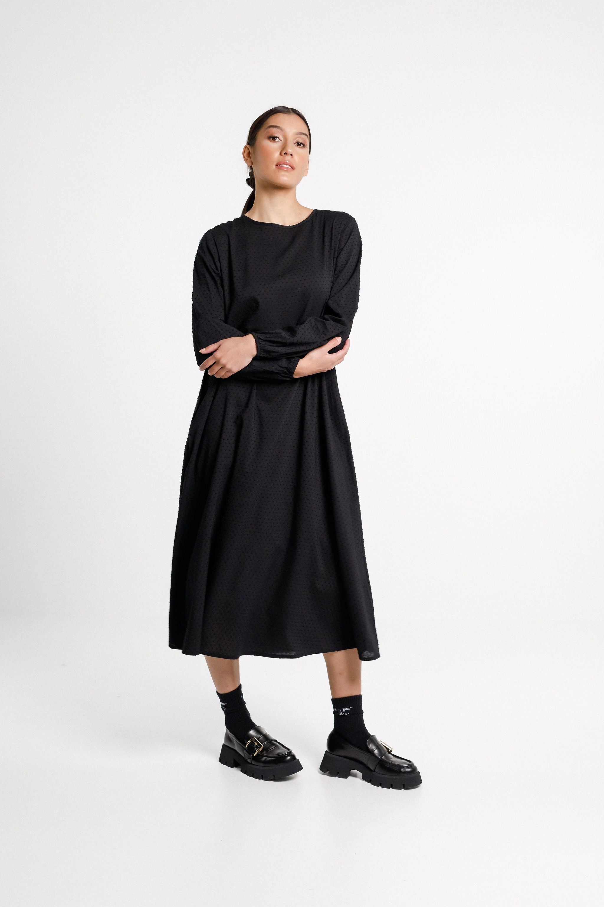 Kortney Dress - Black Bobble