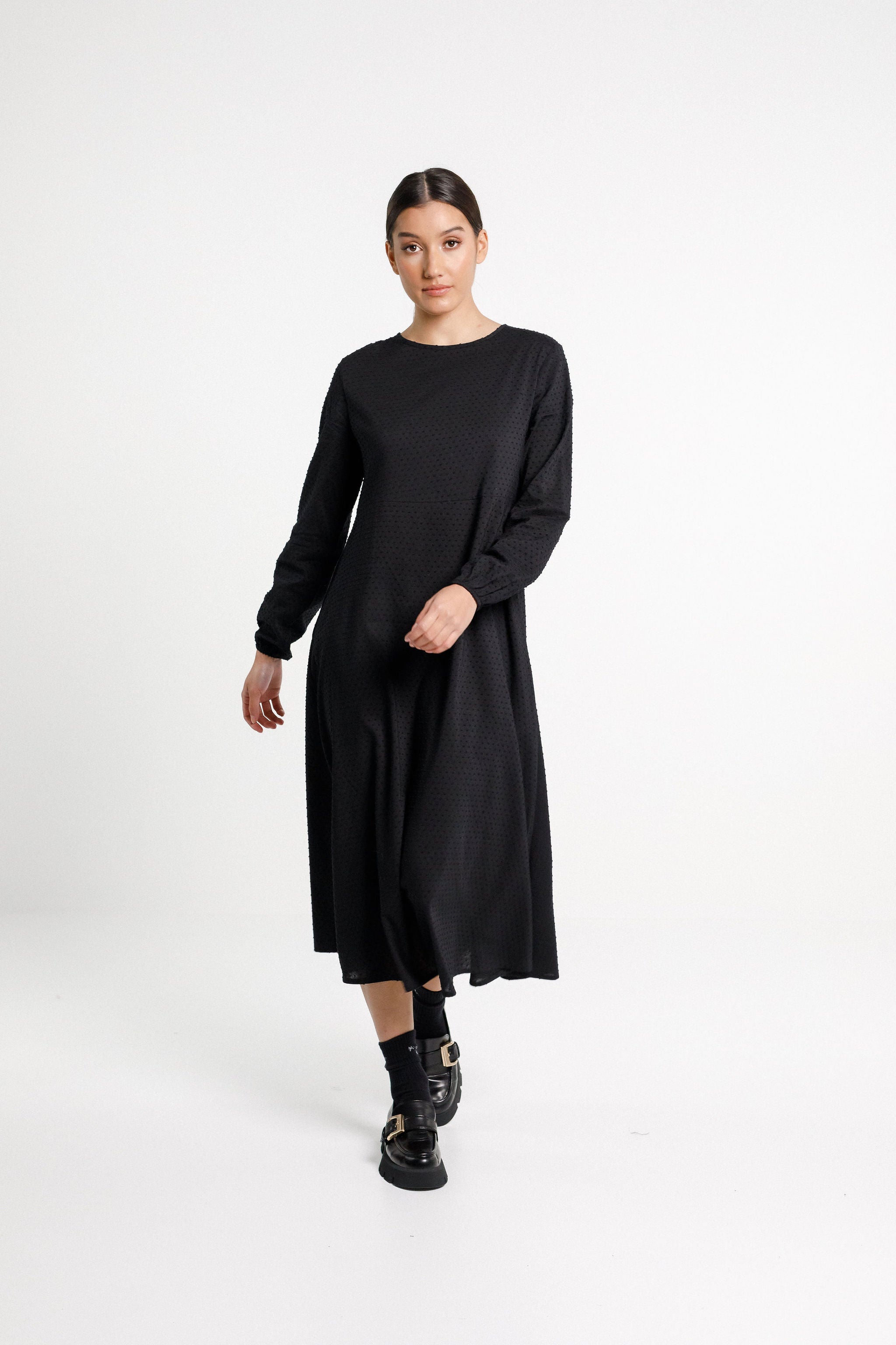 Kortney Dress - Black Bobble